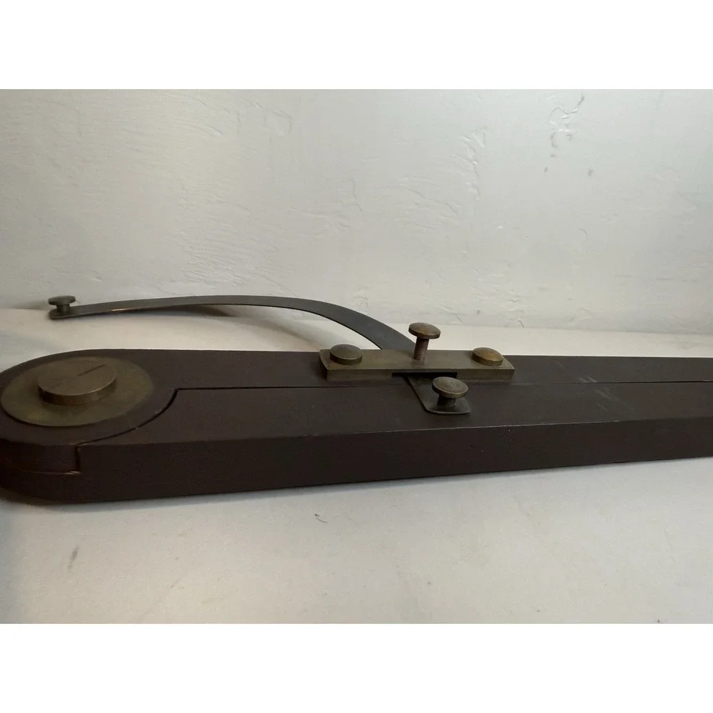 VTG Wood Drafting Compass Academics Brass Wing Divider Scribe Decor Compass